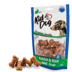 KIDDOG králičí maso s rýží MINI kostičky 80 g
